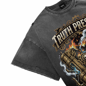 Vintage Acid <b>Wash</b> Distress Short Sleeve Men's Breathable T-Shirts Custom Oversized Punk Graphic Casual Fashion Streetwear Tees - Product Image 4