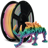 GREENTECH PETG 3D-printerfilament 1,75 mm, meerkleurig doorschijnend regenboogkleurig, snel kleurveranderend, 1 kg (2,2 lbs) Nauwkeurigheid +/-0,02 mm