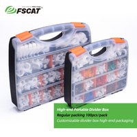 Clips de câble carrés plats FSCAT, attaches murales en plastique pour câbles, organisateur de câbles, pince de fixation pour câbles électriques