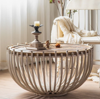 Petite table basse circulaire pour balcon, table d'appoint pour canapé de cour