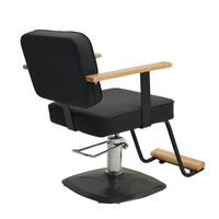 Fauteuil de Barbier Moderne et Élégant Noir BEIMENG en Acier Inoxydable – Mobilier de Salon en Gros – Chaise de Barbier Confortable pour Salon de Coiffure