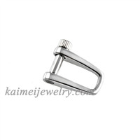 Bijoux en acier inoxydable 304 or, accessoires, pièces de Bracelet à breloques 4mm D boucle boucle fermoir