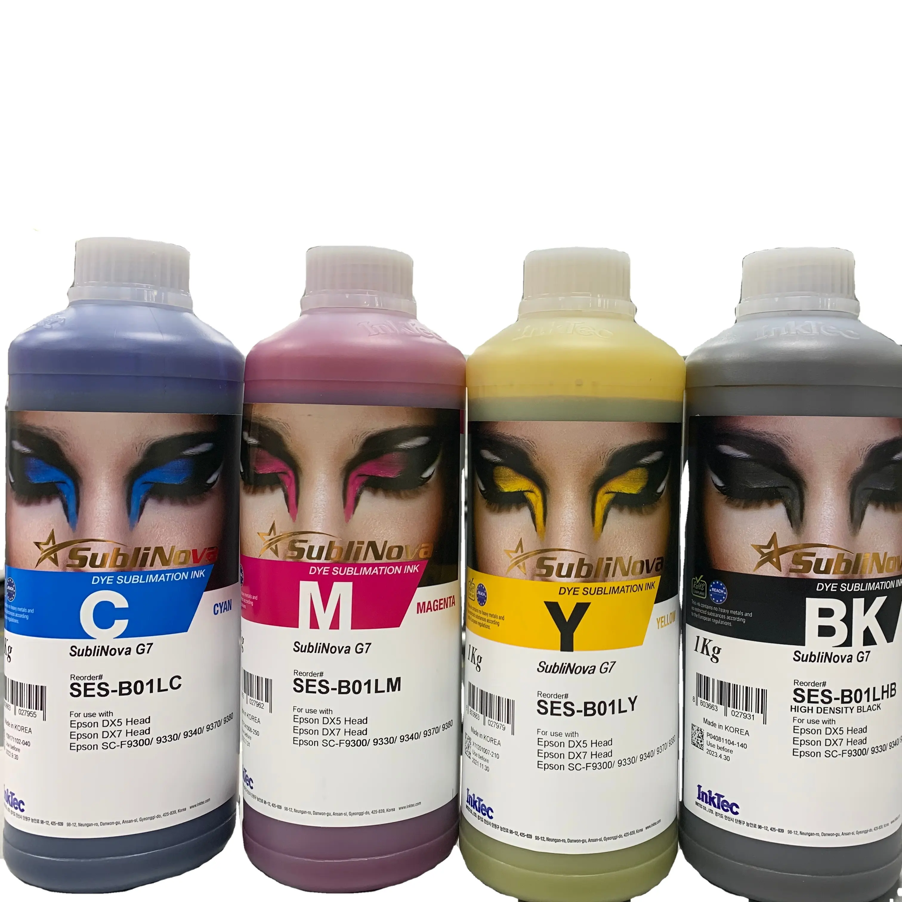 High concentration sublinova G7 SES inktec sublimation ink korea for textile