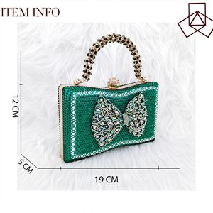 Chaussures pour femmes à bout pointu avec nœud entièrement orné de diamants et sac de soirée assorti, style européen et américain, ensemble prêt à expédier - Product Image 2