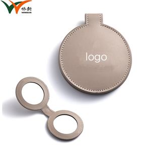 <b>Small</b> <b>Round</b> <b>Mirror</b> Customized Debossed Pocket PU Pouch Mini <b>Mirror</b> Makeup <b>Mirror</b> - Product Image 2