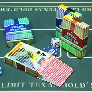 Condor Tùy Chỉnh Laser Texas Hold'em Poker Chơi Thẻ Frosted Nhựa PVC Không Thấm Nước Chơi Thẻ Cho Câu Lạc Bộ Poker Sòng Bạc