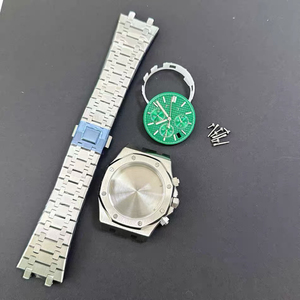 Nuevas piezas de reloj Mod, caja de acero inoxidable de 41 mm, juego de brazalete con cristal de zafiro, compatible con movimiento VK63 para esfera de 31,8 mm - Product Image 6