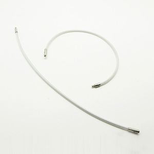 YIWANG Fashion Metal 150mm Stainless Steel Wire Rope Cable Black White <b>Key</b> <b>Ring</b> - Product Image 4
