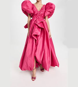 L'abito con maniche a sbuffo per l'estate 2022 delle donne è progettato per guardare magro e coprire la carne con una gonna lunga - Product Image 2