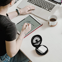 Sac de rangement rond en EVA imperméable avec logo personnalisé, fermeture éclair, étui de voyage pour écouteurs, câble USB, disque dur, organisateur de câbles de données