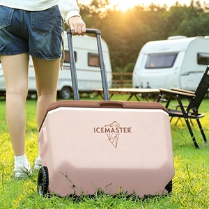 Glacière isotherme roulante robuste de 39 L, en mousse PU de qualité alimentaire, avec porte-gobelets, pour le camping, les voyages en voiture et la plage - Product Image 1