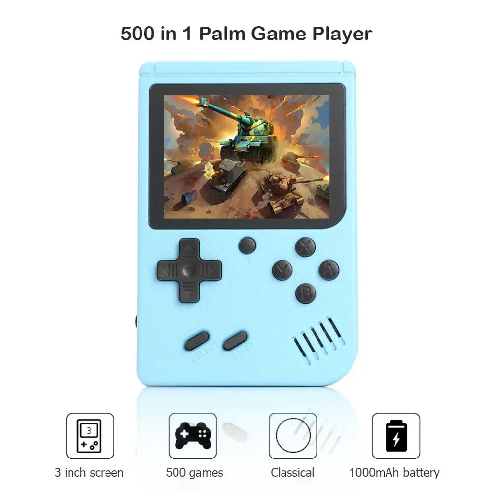 Macaron Color 800 In 1 Games MINI Portable Retro Video Console Handheld Game Players Boy 8 Bit 2.6 Inch Color LCD Screen GameBoy