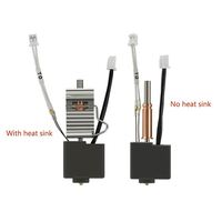 Kit Hotend Printer 3D Anycubic Kobra3, Nosel Baja Keras, Termistor Kuningan, Pemanas Throat, Nosel Kepala Ekstruder Kobra3, Hot End