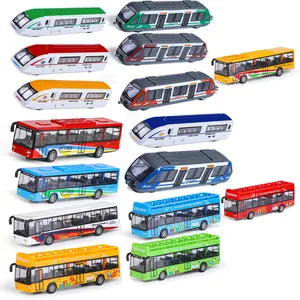 2024 New product Multi-kinds Diecast metal model Alloy return bus high-speed rail Toys For Kids Gifts juguetes para los ninos