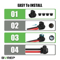 Conector Multirama Aislado Certificado UL 486A-486B Barep, 14-4 AWG, Doble Calificación, Conector de Cable de Alimentación Negro de Cu/Al