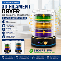 Séchoir à résine plastique 3 et 4 plateaux pour filament d'imprimante 3D, boîte de séchage intelligente à contrôle d'humidité