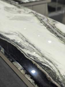 Mesa de Centro Moderna Personalizada de Mármol Blanco Panda, Piedra Natural con Acabado Pulido para Uso en Interiores para Hoteles - Product Image 4