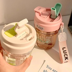 Hello Luck Portable Plastic Water Bottle With Straw Large Capacity Bpa Free For Travel And Daily Use - Product Image 3