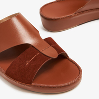 SHIKOL Gulf hommes pantoufles personnaliser la fabrication en cuir de veau italien daim fait à la main traditionnel doux arabe sandales pour hommes