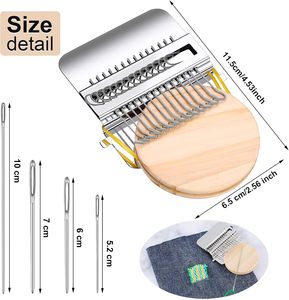 <span class=keywords><strong>Kit</strong></span> de Tejer para Principiantes, <span class=keywords><strong>Kit</strong></span> de Zurcido Portátil, Juego de Herramientas de Tejido para Reparaciones Rápidas de Costura y Remendos (14 Agujas) - Product Image 2