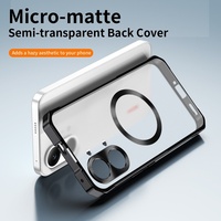 Étui de protection hybride magnétique en métal pour Xiaomi Redmi Turbo 5 5 Max / Poco X8 Pro Max/Pro, coque arrière givrée transparente antichoc