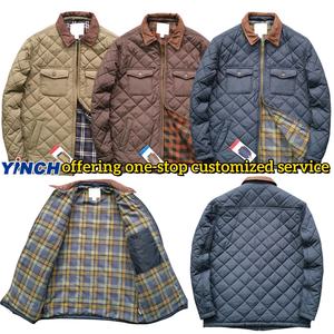 LAYENNE jaket gudang berlapis kain flanel MPV musim dingin pria kualitas tinggi jaket tipe longgar tahan air berpenutup dengan kantong - Product Image 3