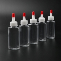 Oem Wholesale 30ml PET Bouteille en plastique transparent Bouteille d'huile Bouteille à bec verseur avec couvercle pointu
