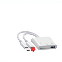 Lecteur de cartes externe double usage Type-C pour cartes mémoire SD/TF/USB, compatible avec les appareils photo, les téléphones et les ordinateurs