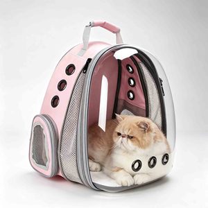 Mochila Porta Mascotas, Mochila de transporte de mascotas, Mochila de cápsula espacial transparente, Mochila para cachorros de gatito con espalda, Mochila extensible para mascotas - Product Image 1