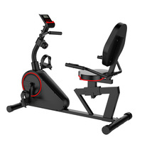 Bicicleta estática silenciosa de acero de alta resistencia (150 kg) con volante, transmisión por correa y resistencia de perilla para uso doméstico, ligera y de gran venta.