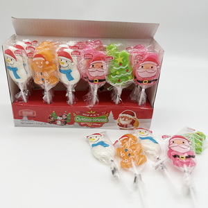 Vente chaude Personnalisé Père Noël Arbre de Noël Bonhomme de neige <span class=keywords><strong>Yeti</strong></span> Forme bonbons durs sucre halal Sucettes fruitées - Product Image 3