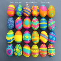 Jouets Squishy en Mousse PU Œufs Colorés de Pâques à Remontée Lente, Cadeaux de Fête pour Enfants
