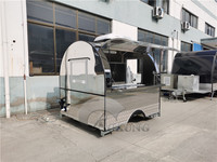 UKUNG 230*200 cm (7'6 "X 6'7") Kiosque de nourriture mobile de vente de rue avec couverture de roues prêt à mettre sur un châssis