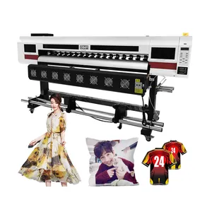 Mesin cetak spanduk Flex Digital Printer tekan sublimasi 1.8M Printer Inkjet tekstil dengan Printer i3200