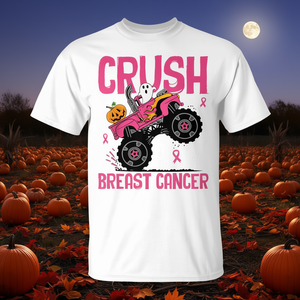 Camiseta infantil Crush Breast Cancer Awareness Monster Truck Halloween - Product Image 3