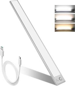 Estante de escaparate LED inteligente nórdico <span class=keywords><strong>para</strong></span> armario de cocina, Sensor de movimiento PIR recargable, lámpara de armario, Control remoto 3000K - Product Image 1