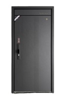 Porte d'entrée extérieure en acier de conception chinoise moderne, fabriquée en Chine, anti-effraction, ignifugée, sécurisée, finition personnalisable