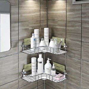 Estante de esquina de ducha montado en la pared de acero inoxidable de alta calidad moderno conjunto de accesorios de almacenamiento de baño estante de baño - Product Image 1