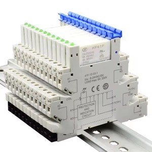 HF41F24-ZS 41F-1Z-C2-1 1 unidad Relé delgado para carril DIN, soporte de relé de potencia para PCB, bobina 24VDC, contacto 6A 250VAC, módulo de relé de voltaje - Product Image 1