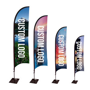Kit de Poste para Bandera de Playa Personalizada de Alta Calidad con Estaca para Suelo y Soporte para Bandera Tipo Pluma para Publicidad en Tiendas - Product Image 1