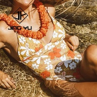 Maillot de bain pour femmes de haute qualité en gros, maillot de bain imprimé, tissu en nylon recyclé personnalisé, maillot de bain une pièce