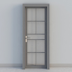 Porte en verre économique à battant, sécurisée, avec <span class=keywords><strong>cadre</strong></span> en aluminium, insonorisée, moderne, pour bureau, cuisine, toilettes - Product Image 1