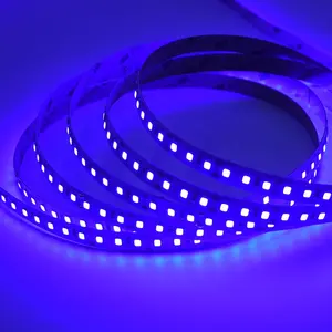 Antiseptik mor LED şeritler 365nm 395nm UV LED şerit ışık 12V 24V UVA UVC ultraviyole LED şerit 2835 UV LED bant