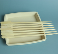 Brochettes grillées Teppo personnalisables, grandes brochettes plates en bambou, pour fêtes en plein air, cuisine, fruits, emballées en sachet