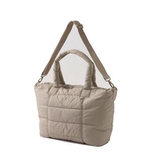 Sac fourre-tout matelassé en nylon imperméable avec logo personnalisé CDHAT, fermeture éclair, durable, portable, bandoulière, sac de shopping, sac bandoulière en sangle - Product Image 4