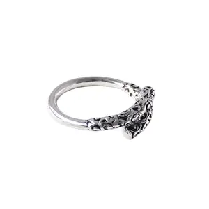 Anello di apertura in argento sterling 925 con personalità femminile retrò nuova tendenza adorna l'articolo cool girl all match