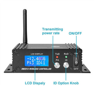 <span class=keywords><strong>Vente</strong></span> directe d'usine Récepteur et émetteur sans fil 2,4 G DMX512 Console de contrôle d'éclairage de scène DMX Contrôleur DMX512 Émetteur-récepteur - Product Image 1