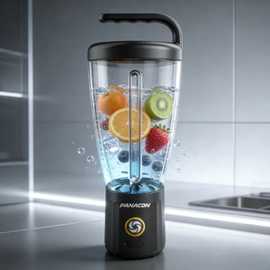 เครื่องคั้นน้ำผลไม้แบบพกพา 150 วัตต์ สำหรับงานหนัก เสียงเบา ความจุ 1000 มล. ใช้สาย USB ไร้สาย แบตเตอรี่ในตัว ป้องกันการรั่วซึม ปลอดสาร BPA ทำจากสแตนเลสสตีล พร้อมระบบเทอร์โบ - Product Image 1