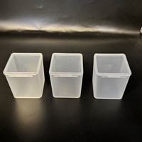 Boîte en plastique PP carrée transparente de petite taille de haute qualité pour bonbons, bibelots, bijoux, perles, production en usine