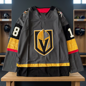 Anaheim Ducks Men's Ice Hockey Jersey V-Neck Full Sleeve Embroidered Logo Black Gold <b>Red</b> Breathable Polyester Adult Regular Fit - Product Image 3